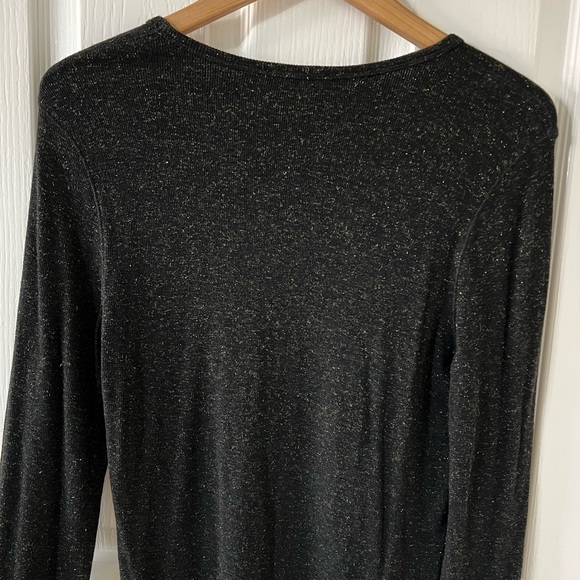 Splendid 🖤✨ black ribbed longsleeve crewneck with a subtle shimmer, XL - Picture 8 of 9